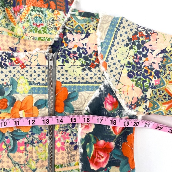 NWT Johnny Was Biya Multicolor Floral Drammen Suede Mid-Length Coat - Picture 9 of 14